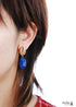 Boho Earrings, Dangle Earrings, Shell Blue Lapise